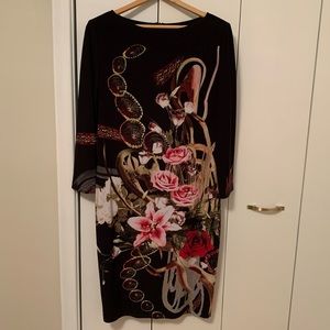 Joseph Ribkoff floral print dress. Fantastic condition. High quality. Medium.
